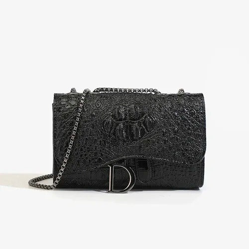 Dusk Croc Luxe Chain Bag