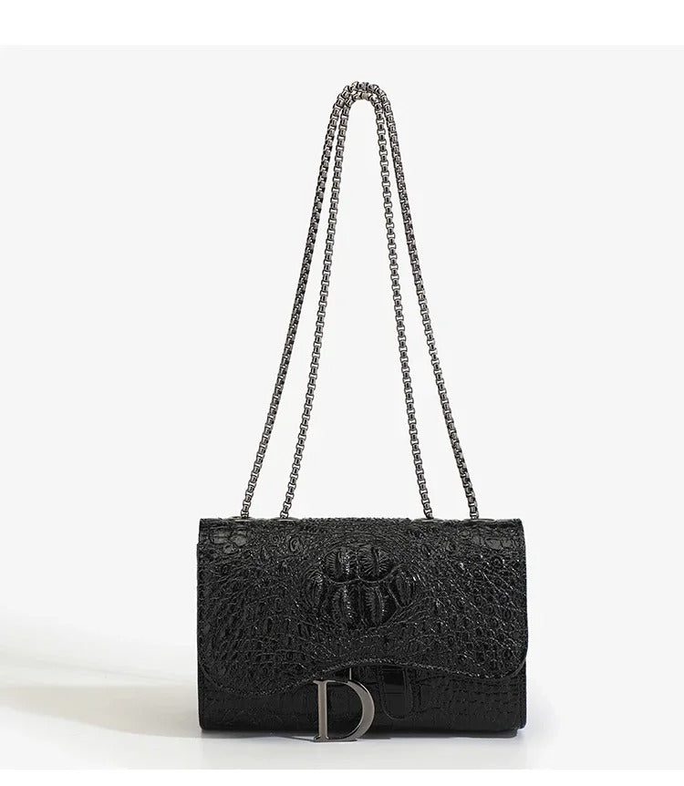Dusk Croc Luxe Chain Bag